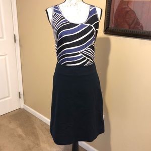 2pcOUTFIT! Banana Republic Navy Pencil Skirt & Top